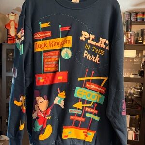 Disney Adult Sweatshirt - Mickey and Friends Play in the Park